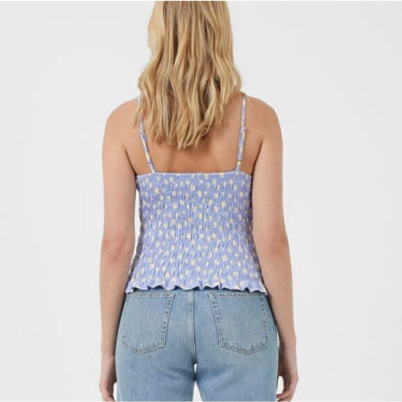 French Connection Peony Doria Shirred Camisole NWOT - Picture 3 of 7